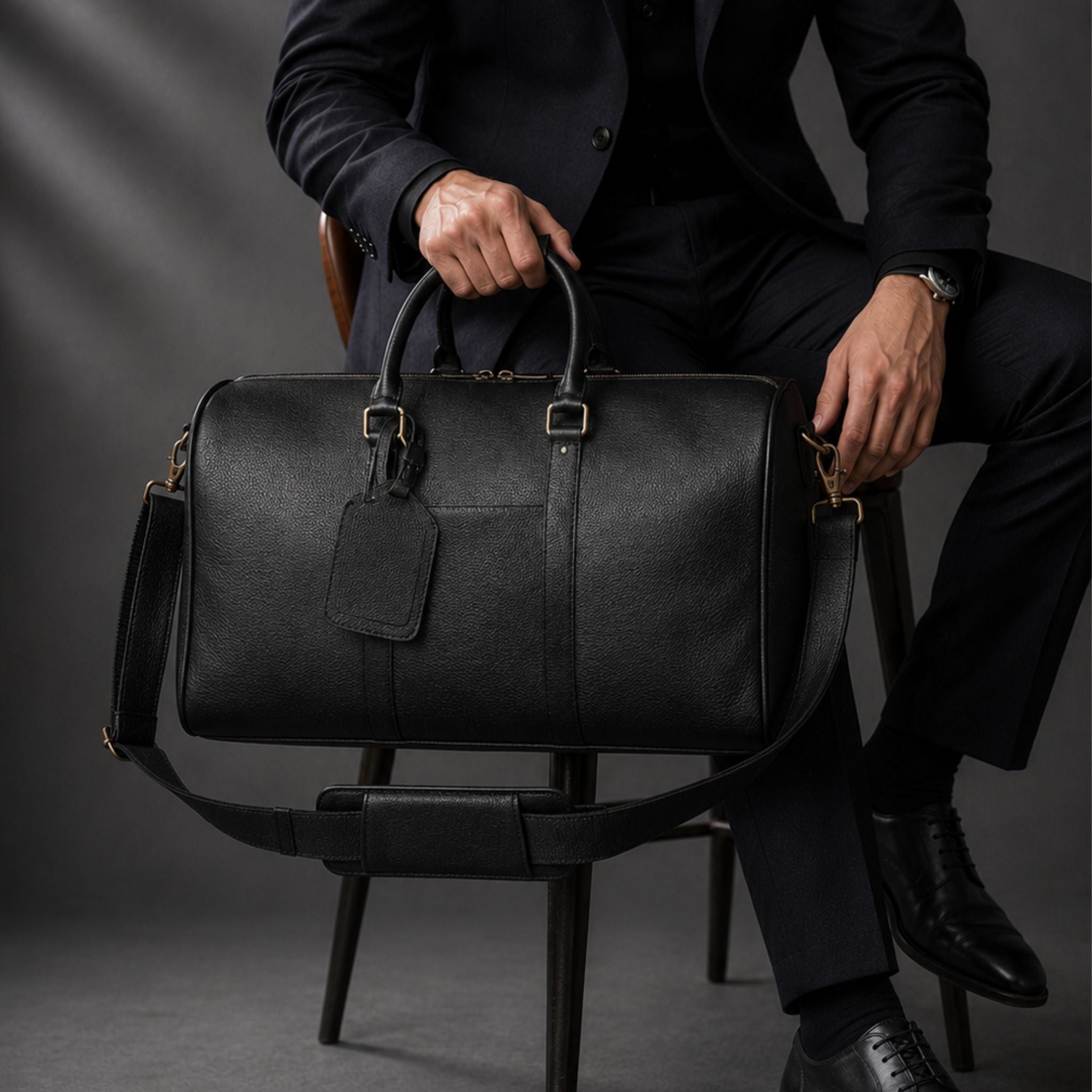 Leather Mild Travel Duffel Bag (TR-026)