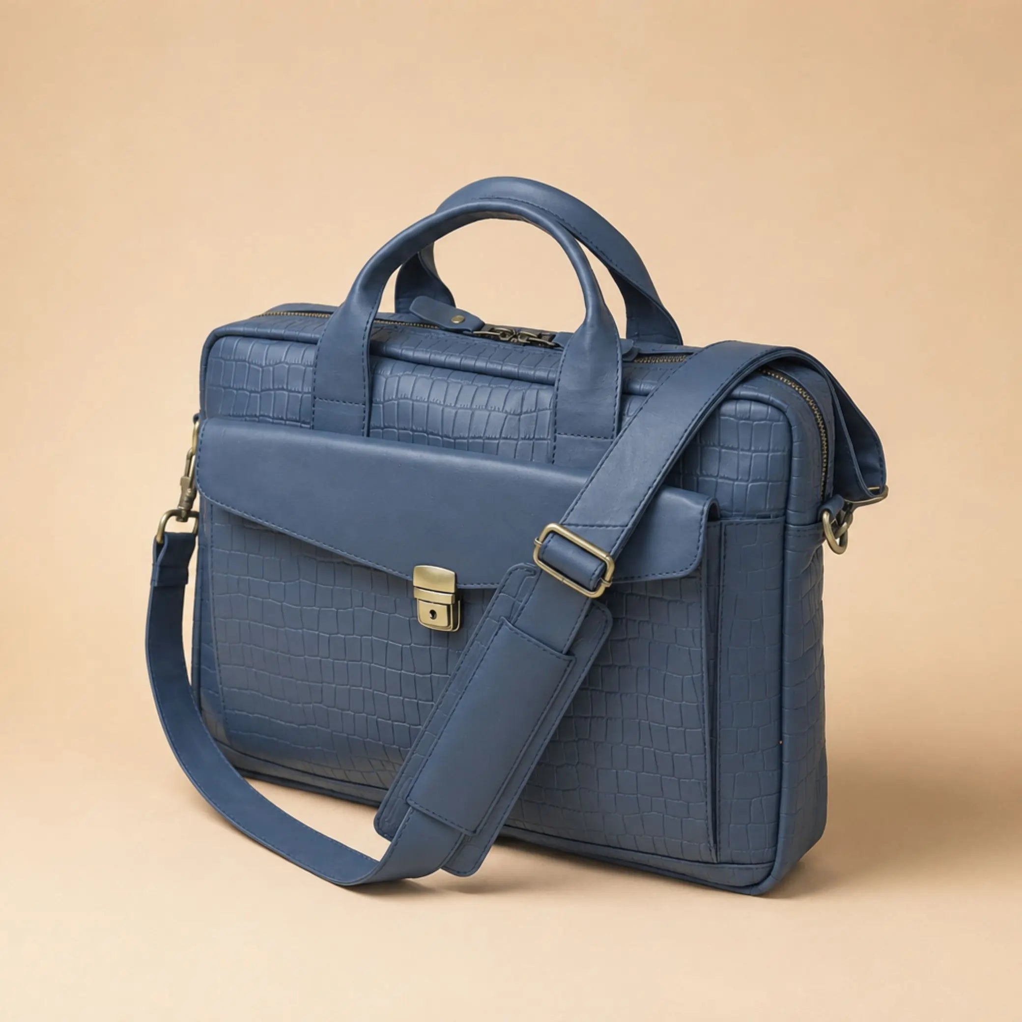 Premium Croc-Texture Laptop Bag (LP-01)