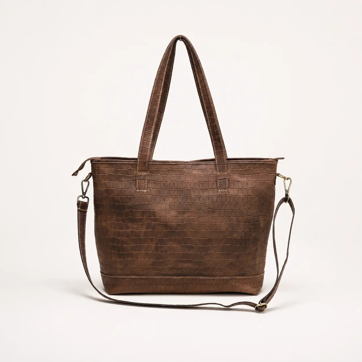 Ladies Croc Leather Tote Bag