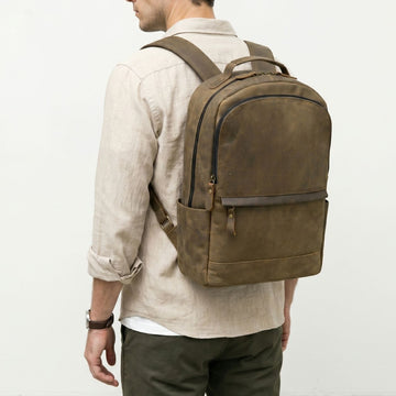 Vintage Leather Backpack (BP-041)
