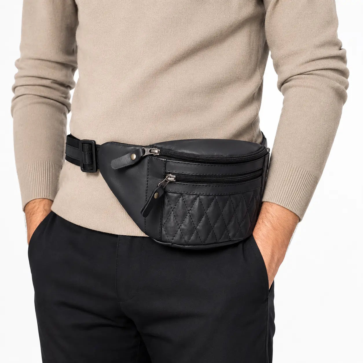 Leather Crossbody Waist Bag