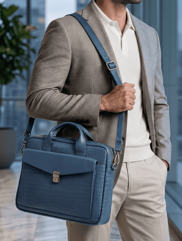 Premium Croc-Texture Laptop Bag (LP-01)