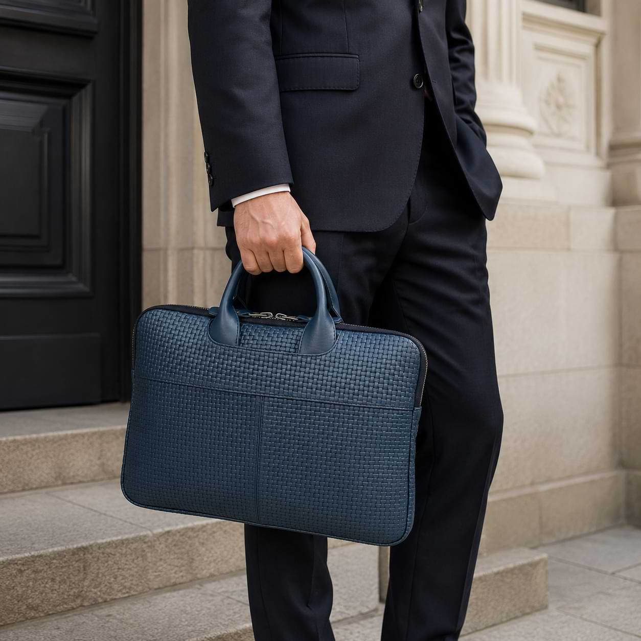Premium Woven Leather MacBook Bag (LP-04)