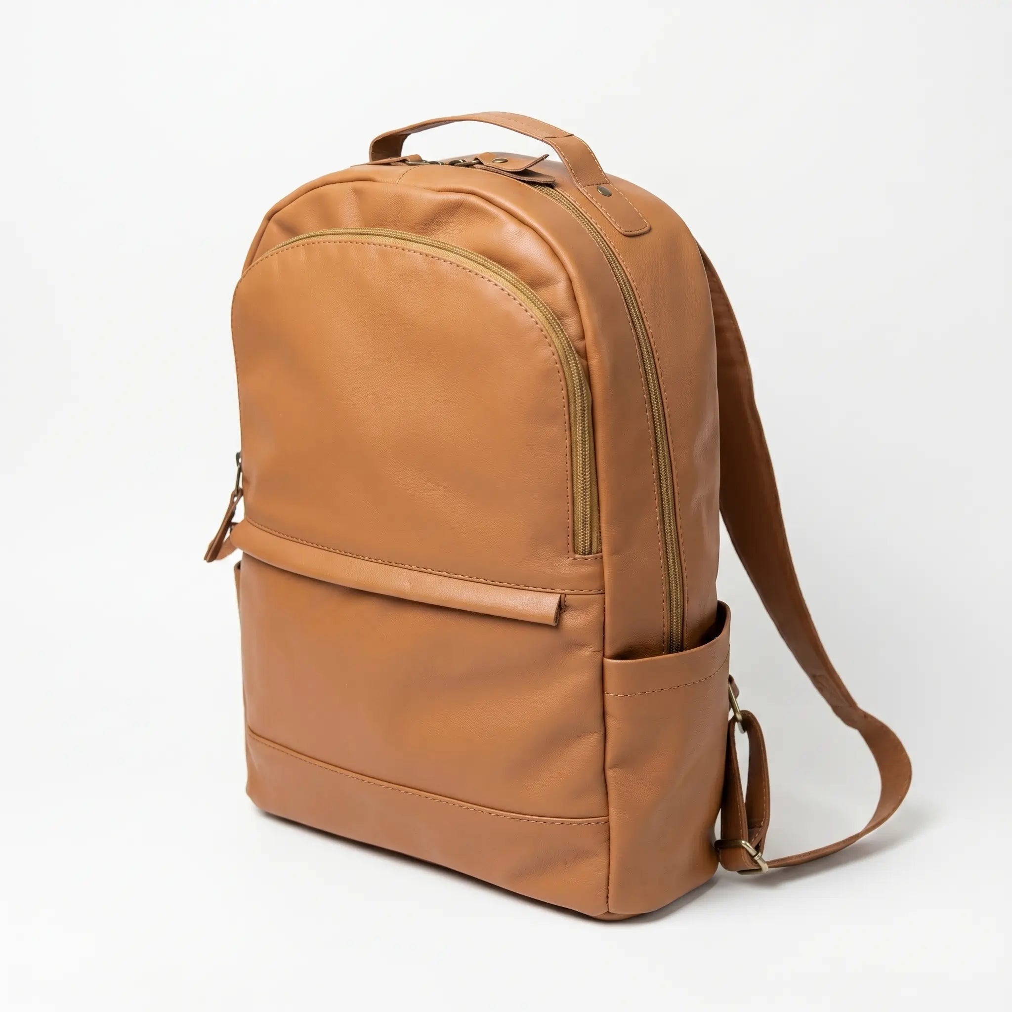 Cognac Tan Leather Backpack (BP-041)
