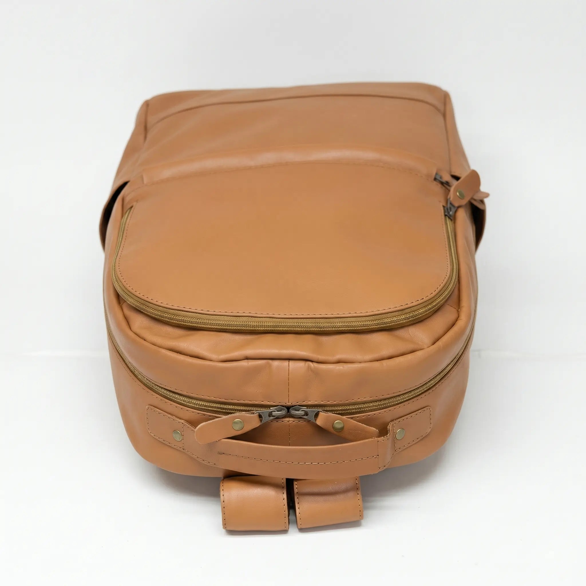 Cognac Tan Leather Backpack (BP-041)