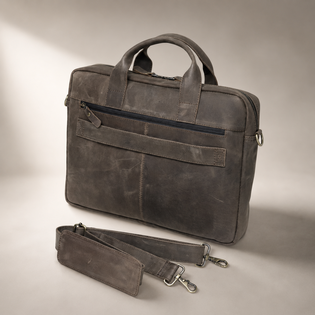 Vintage Leather Laptop Briefcase (LP-01)