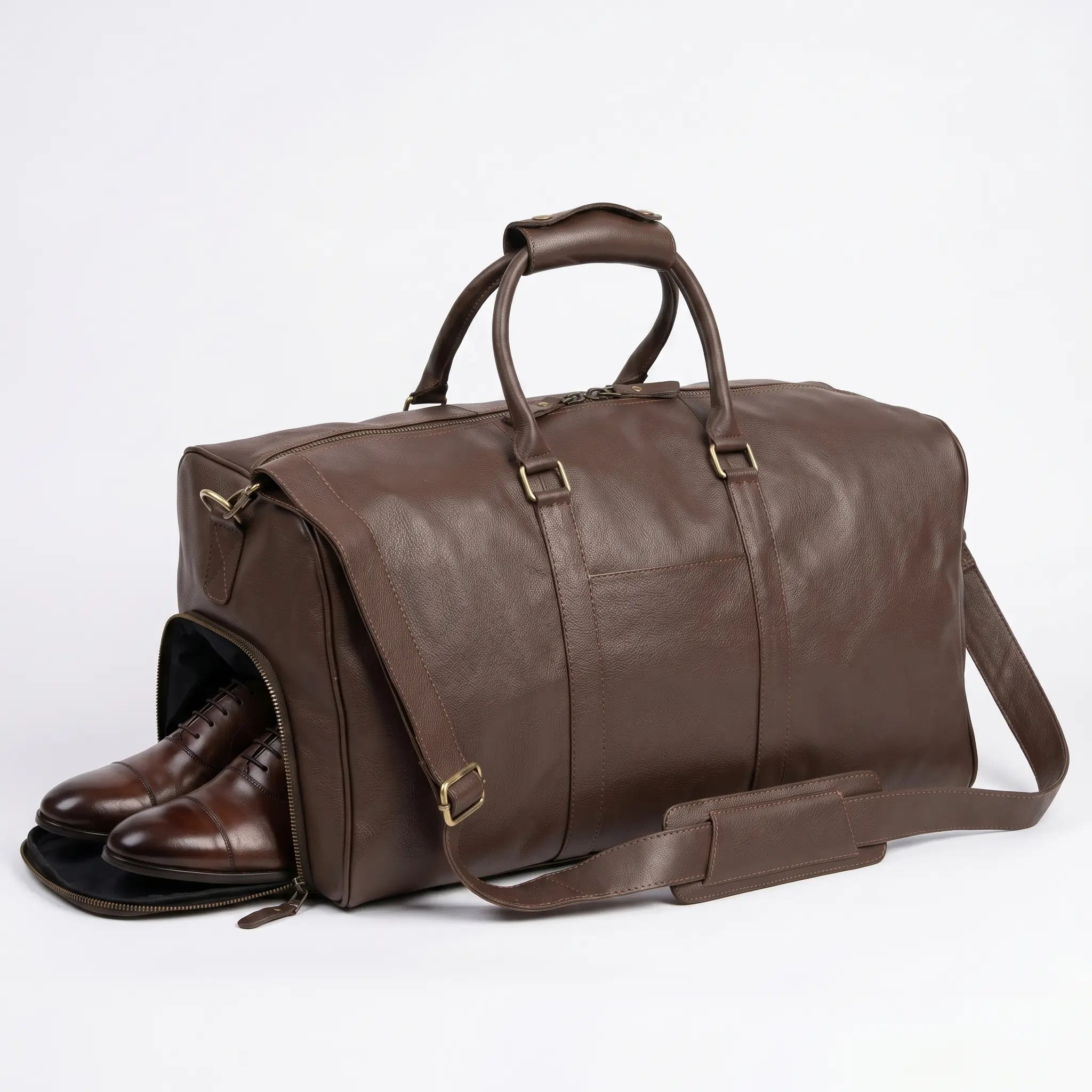 Leather Mild Travel Duffel Bag (TR-026)