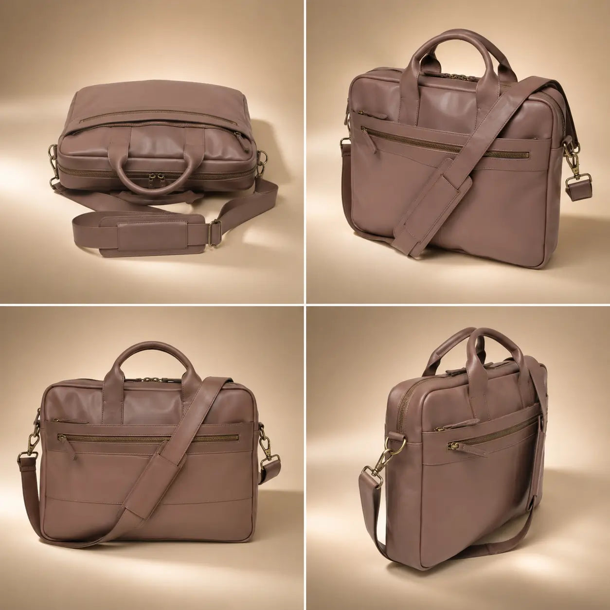 Premium Brown Leather Laptop Bag (LP-02)