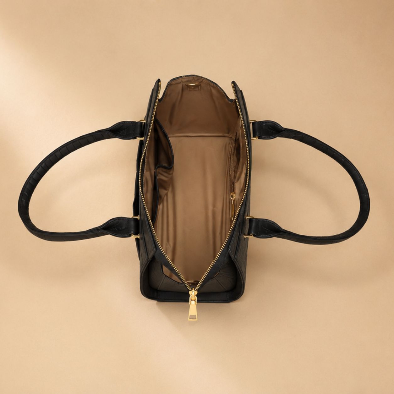 Premium Ladies Leather Handbag Croc-embossed