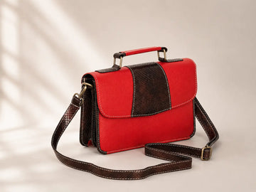 Elegant Leather Handbag for Women – Premium Cowhide with Shoulder Strap