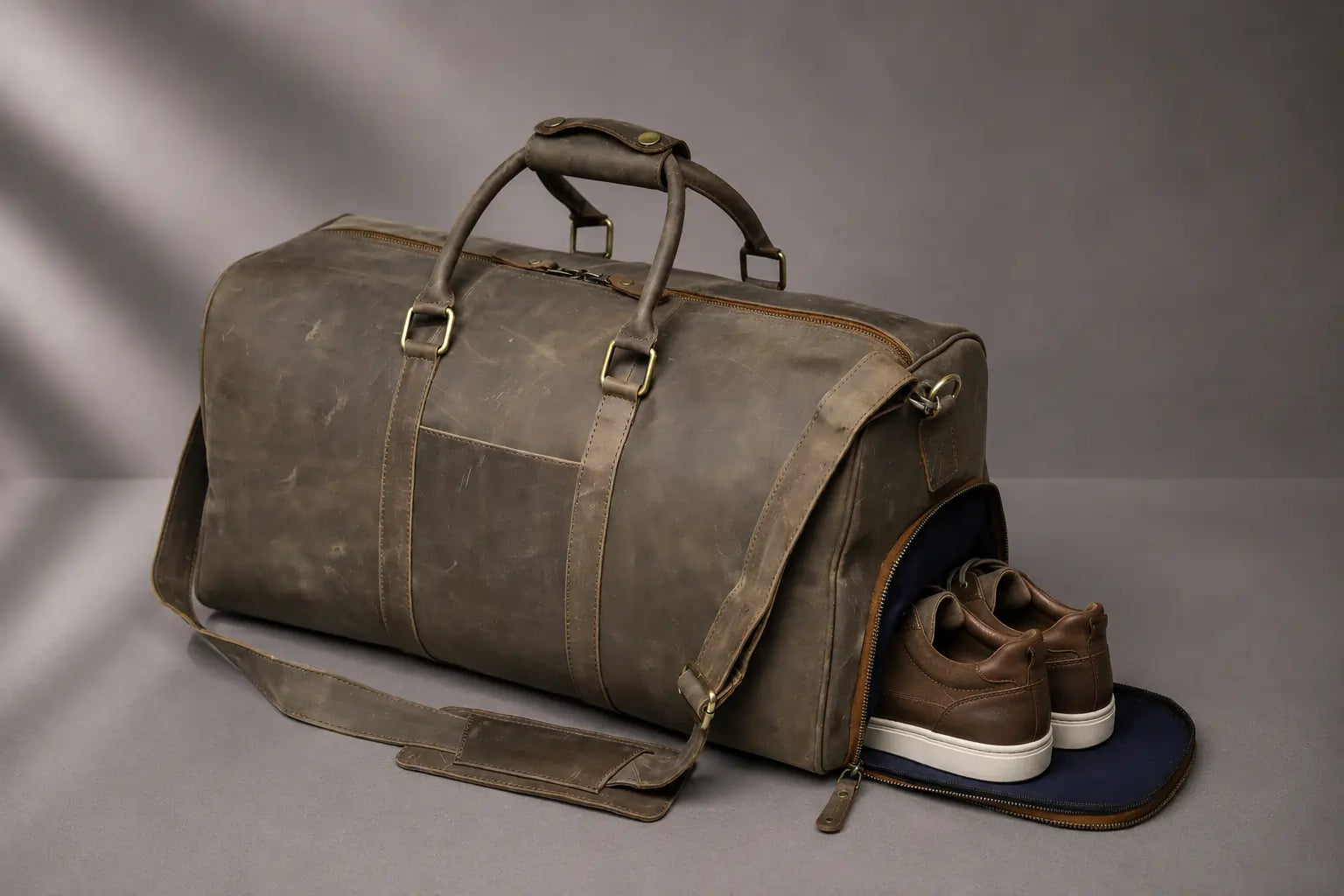Vintage Crazy Horse Leather Travel Bag (TR-026)