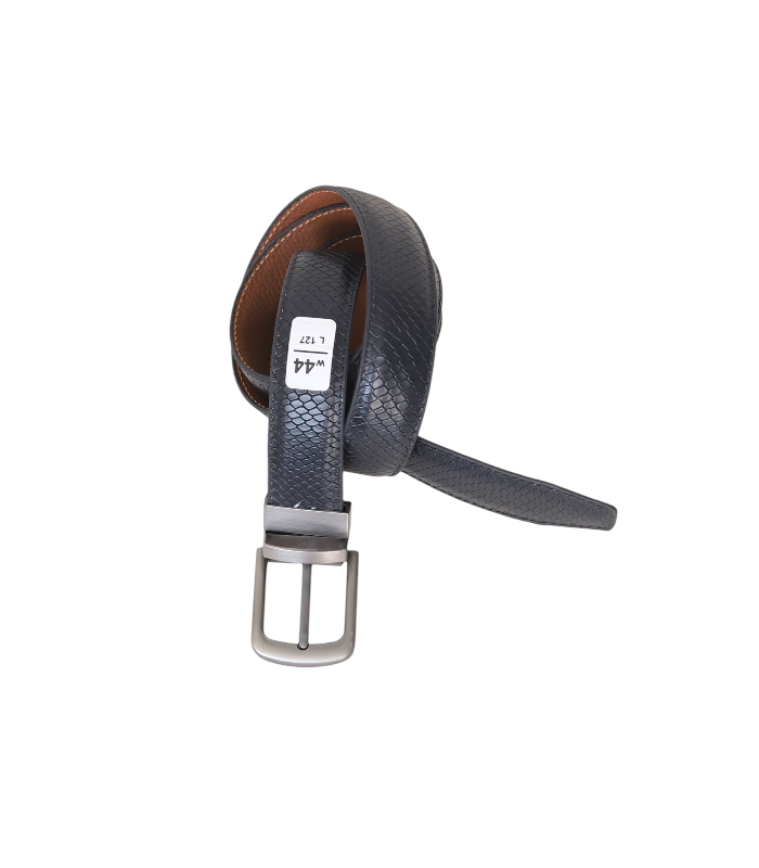 Reversible Black Crocodile Leather Belt – Premium Double-Sided Luxury Strap