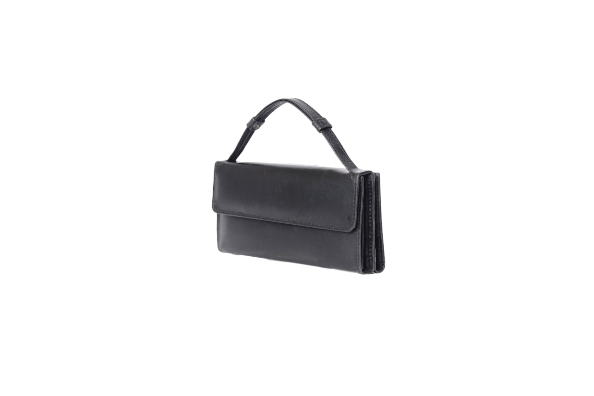 Elegant Black Leather Ladies Clutch – Premium Multi-Compartment Wallet