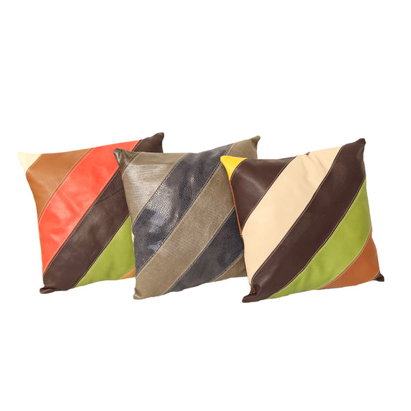 Luxury Leather Cushion Cover – Premium Cowhide Decorative Pillow in Multiple Colors