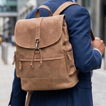 Premium Vintage Leather Backpack (BP-038)
