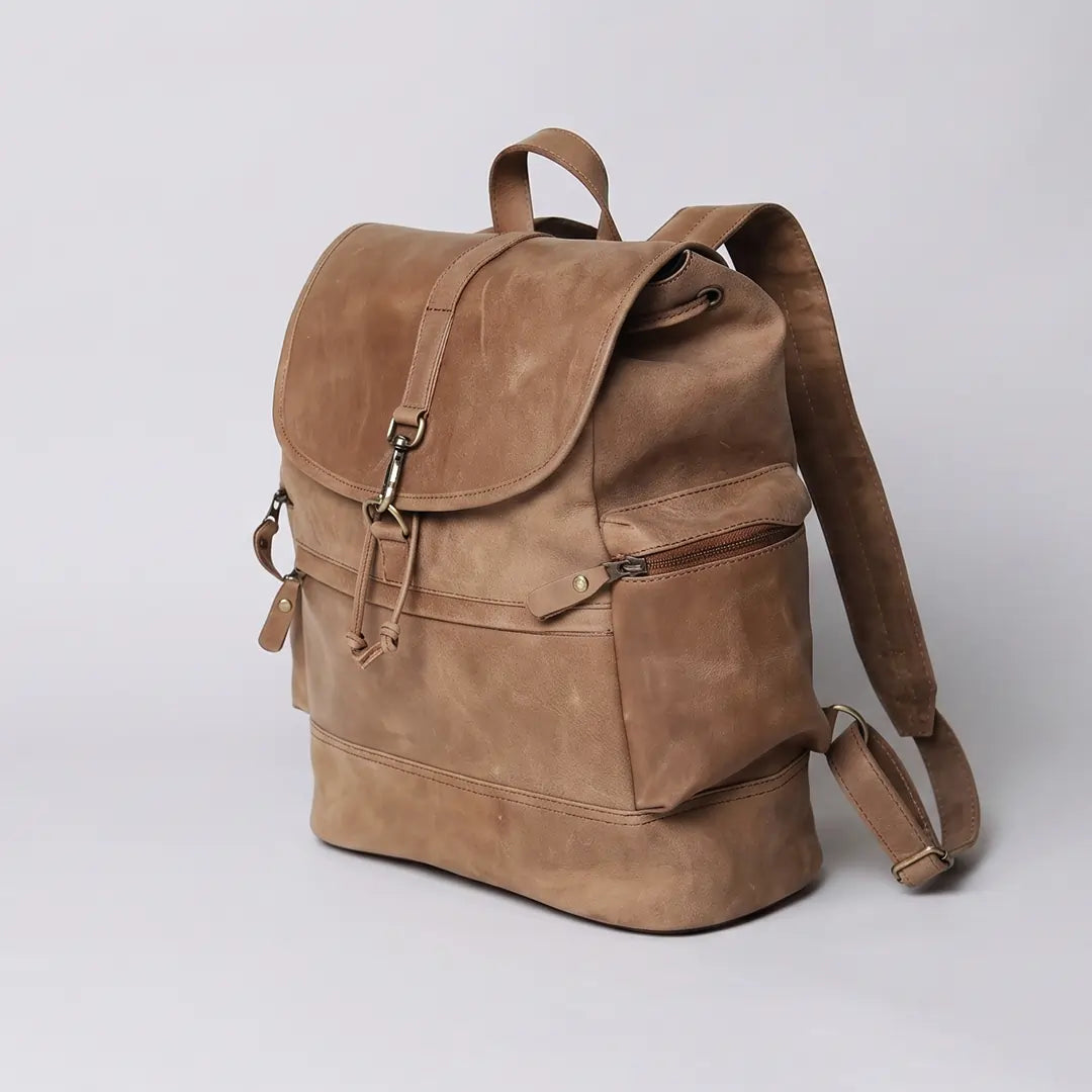 Premium Vintage Leather Backpack (BP-038)