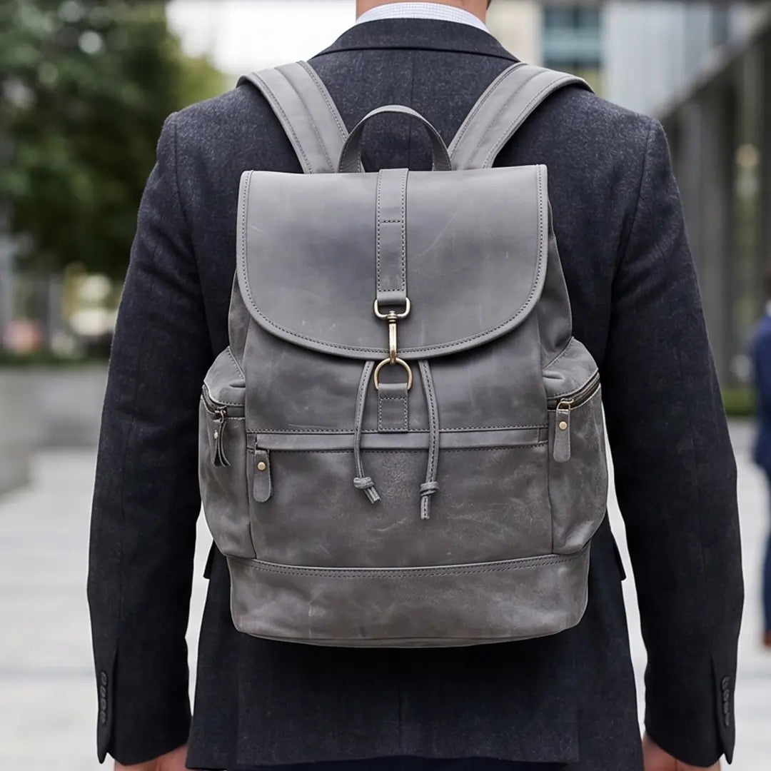Premium Vintage Leather Backpack (BP-038)