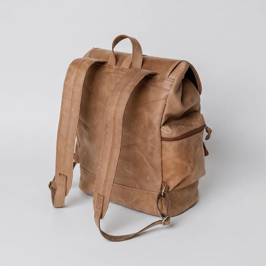 Premium Vintage Leather Backpack (BP-038)