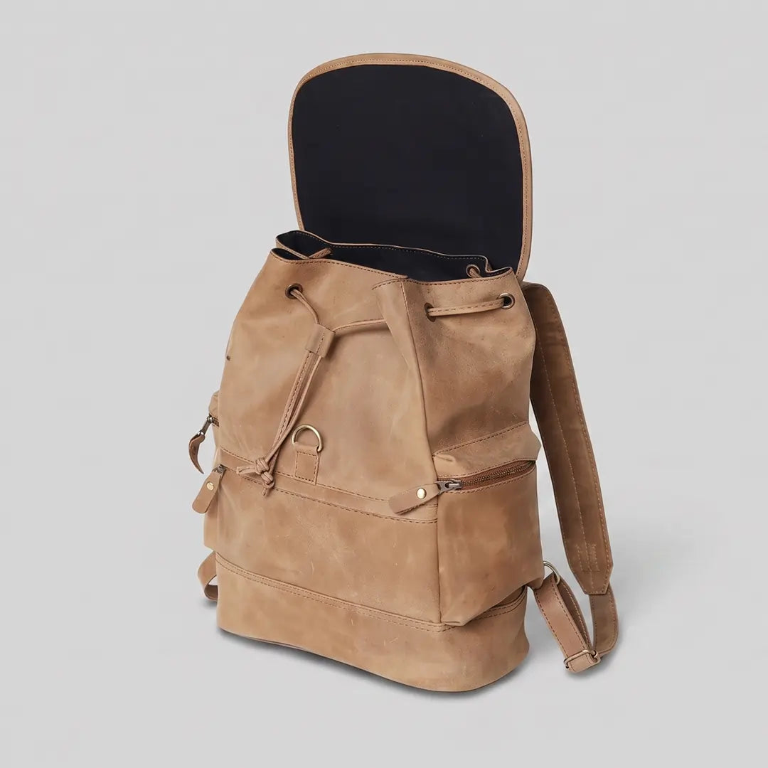Premium Vintage Leather Backpack (BP-038)