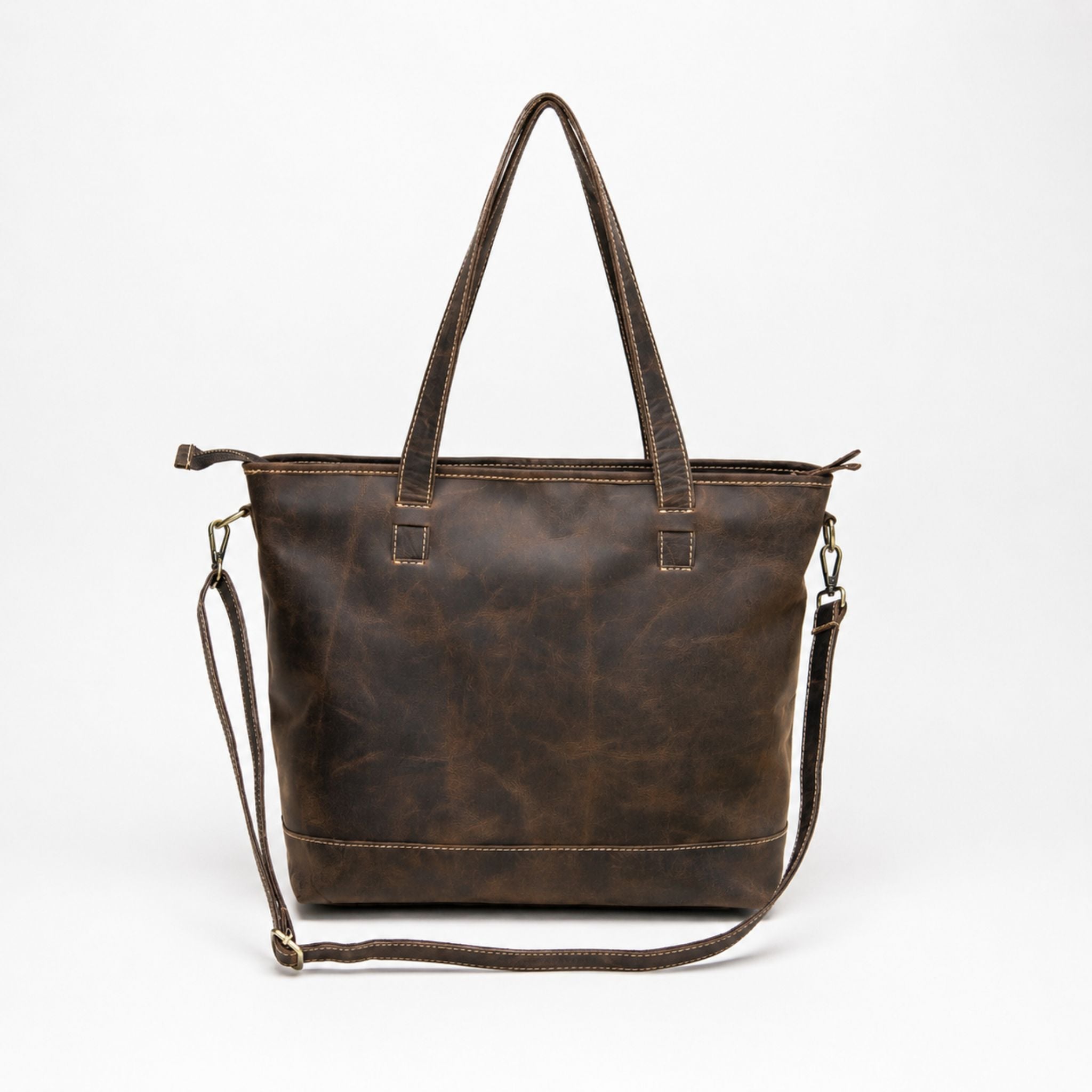 Vintage Leather Tote Bag