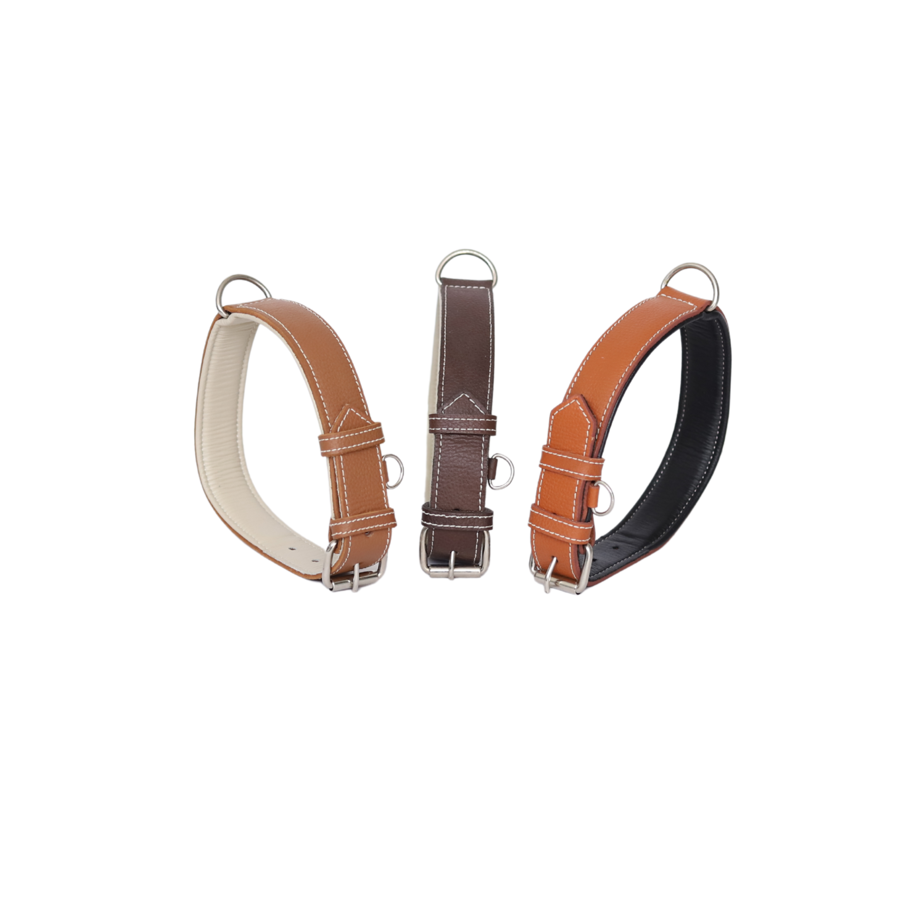 Premium Leather Dog Collar & Leash Set – Durable Cowhide Pet Accessory