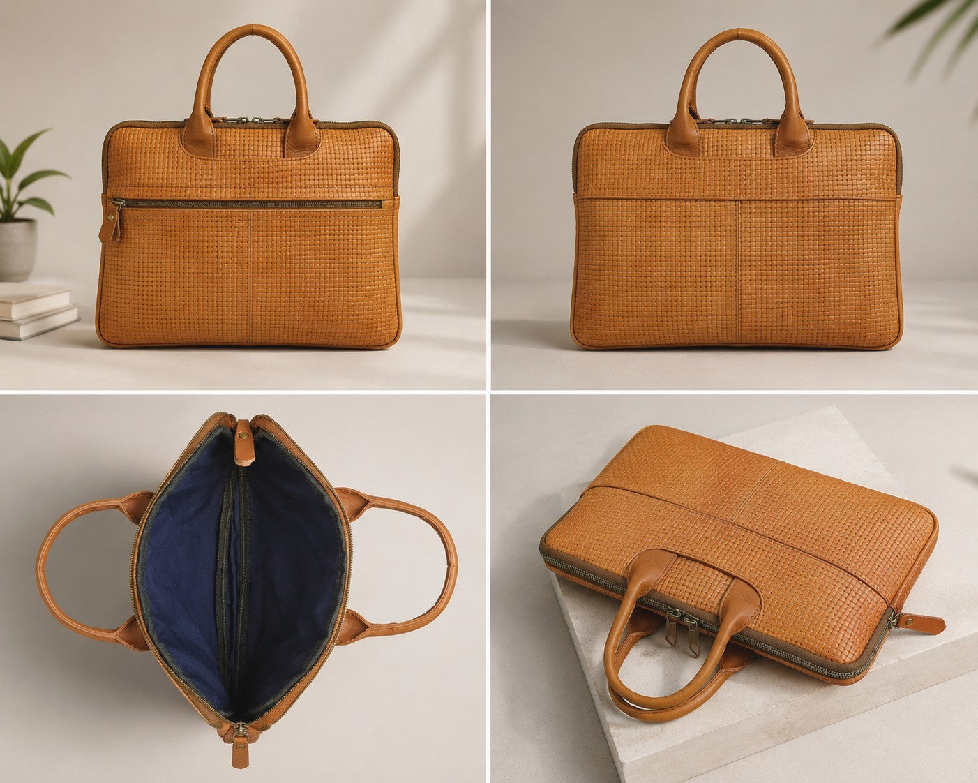 Premium Woven Leather MacBook Bag (LP-04)